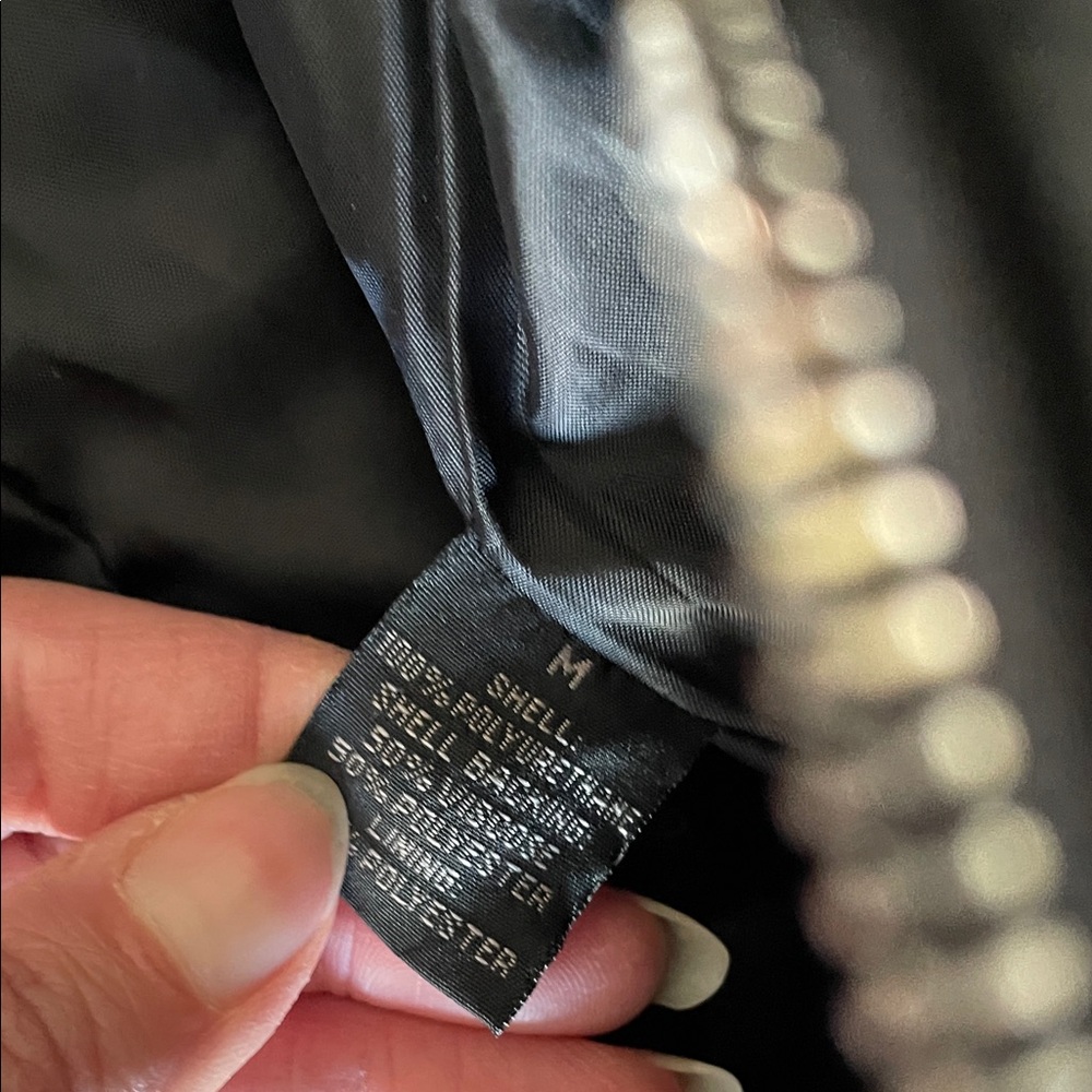 Baccini Quilted Dark Faux Leather Jacket - Picture 5 of 5
